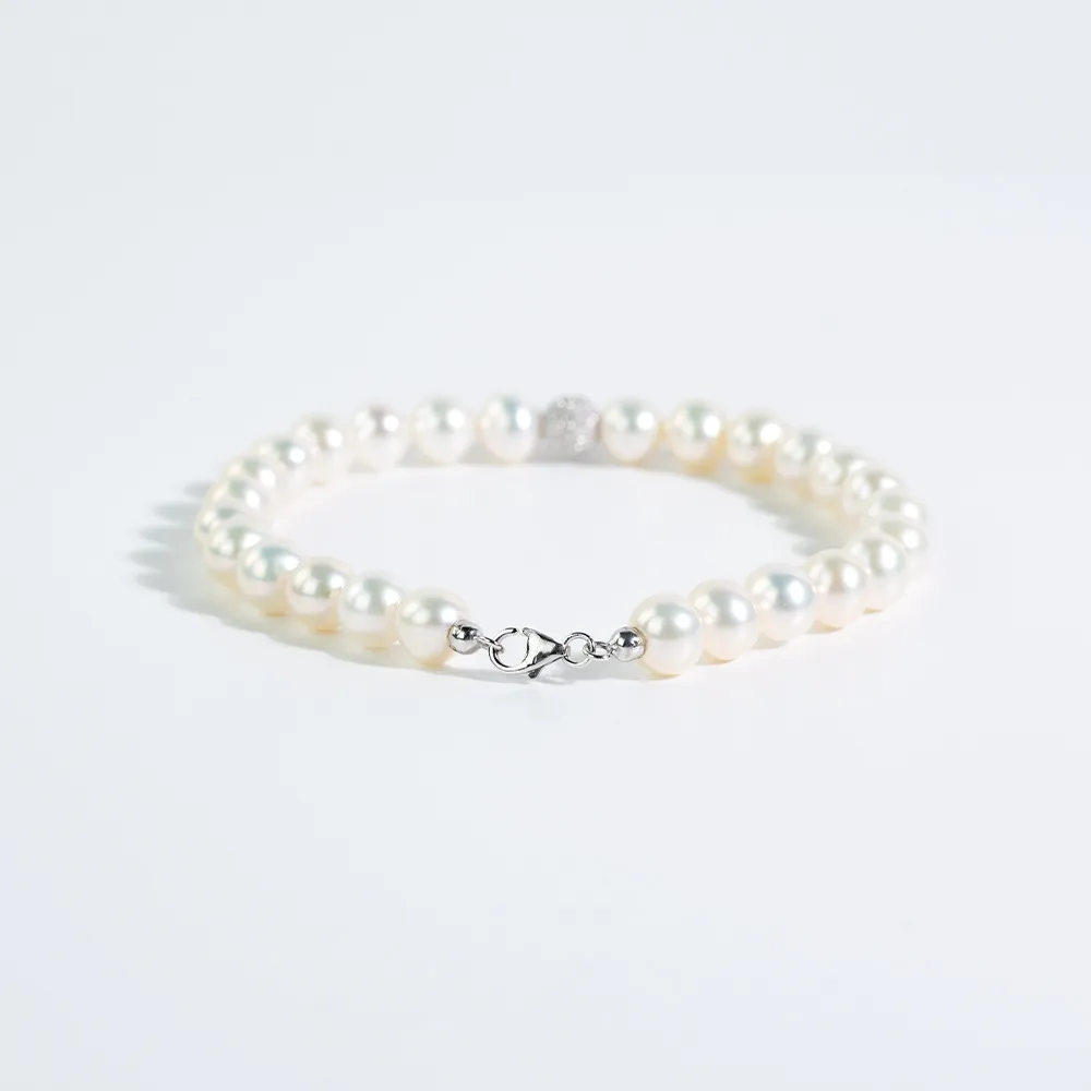 Bracciale da Donna in Perle e Oro Bianco – PB162PB/1