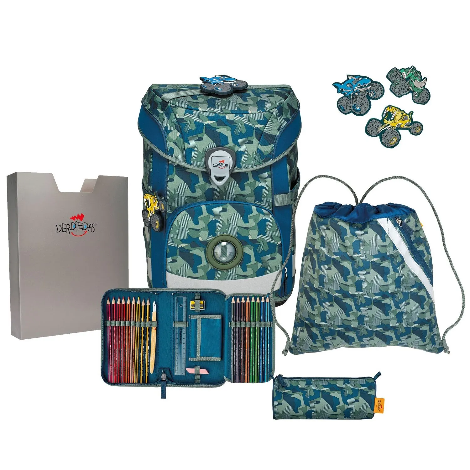 DerDieDas Set di zaini ErgoFlex 5 pezzi.