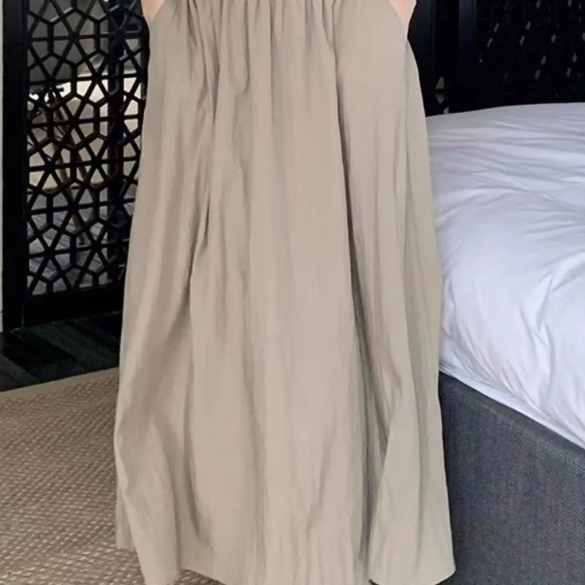 Gonne Donna Retro Elegante Solido Tutti abbinati Letteratura semplice Streetwear Sciolto Confortevole Pieghe tenere Ulzzang Vaca