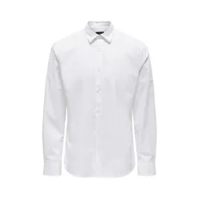 Maglie Uomo Only & Sons - Onsandy Slim Easy Iron Poplin Shirt Noos - Bianco