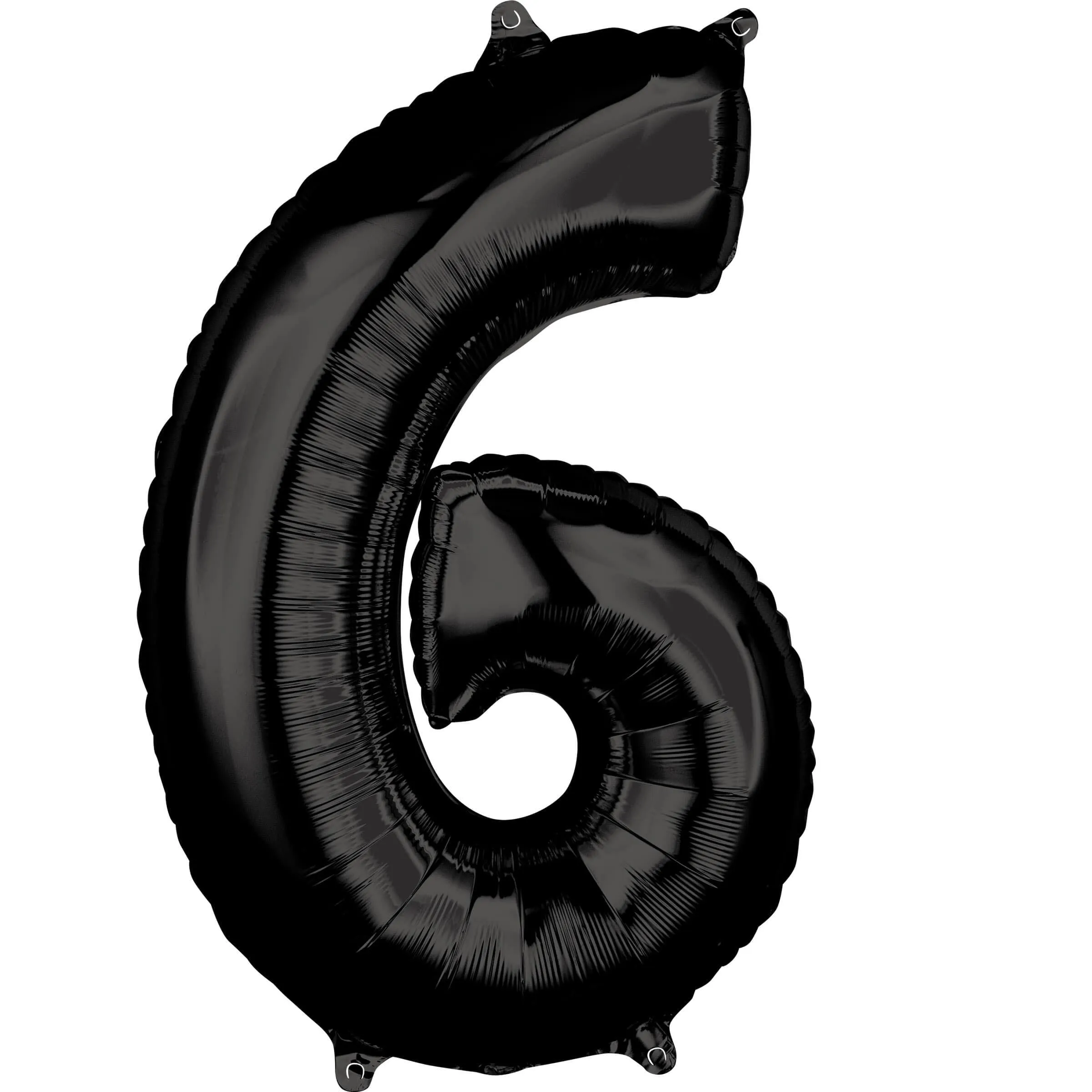 Palloncino nero numero 6 66cm