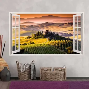 Panoramica Toscana italiano - ADESIVI MURALI
