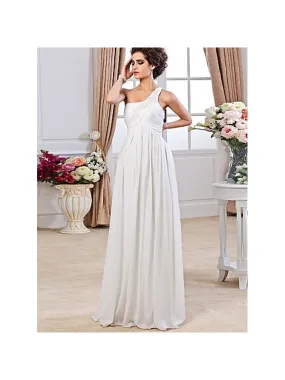 RACHEL - Abito da Sposa in georgette con monospalla