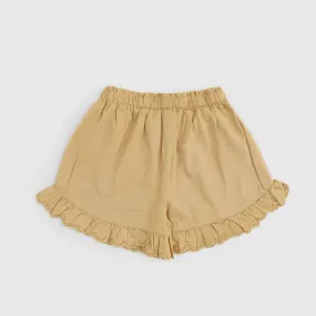 Shorts Prue Con Balze Nocciola