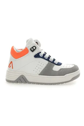 Sneakers casual alta Asso 13142 Bianca blu arancione