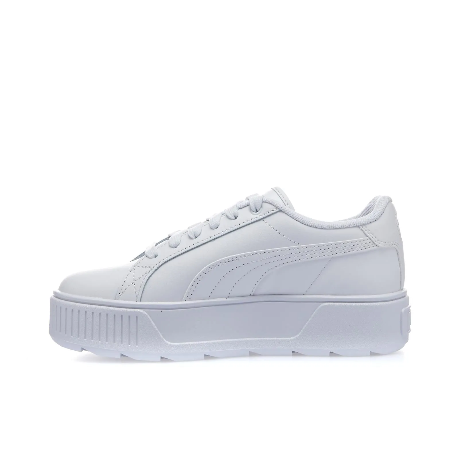 Sneakers Karmen platform bianche da ragazza in pelle
