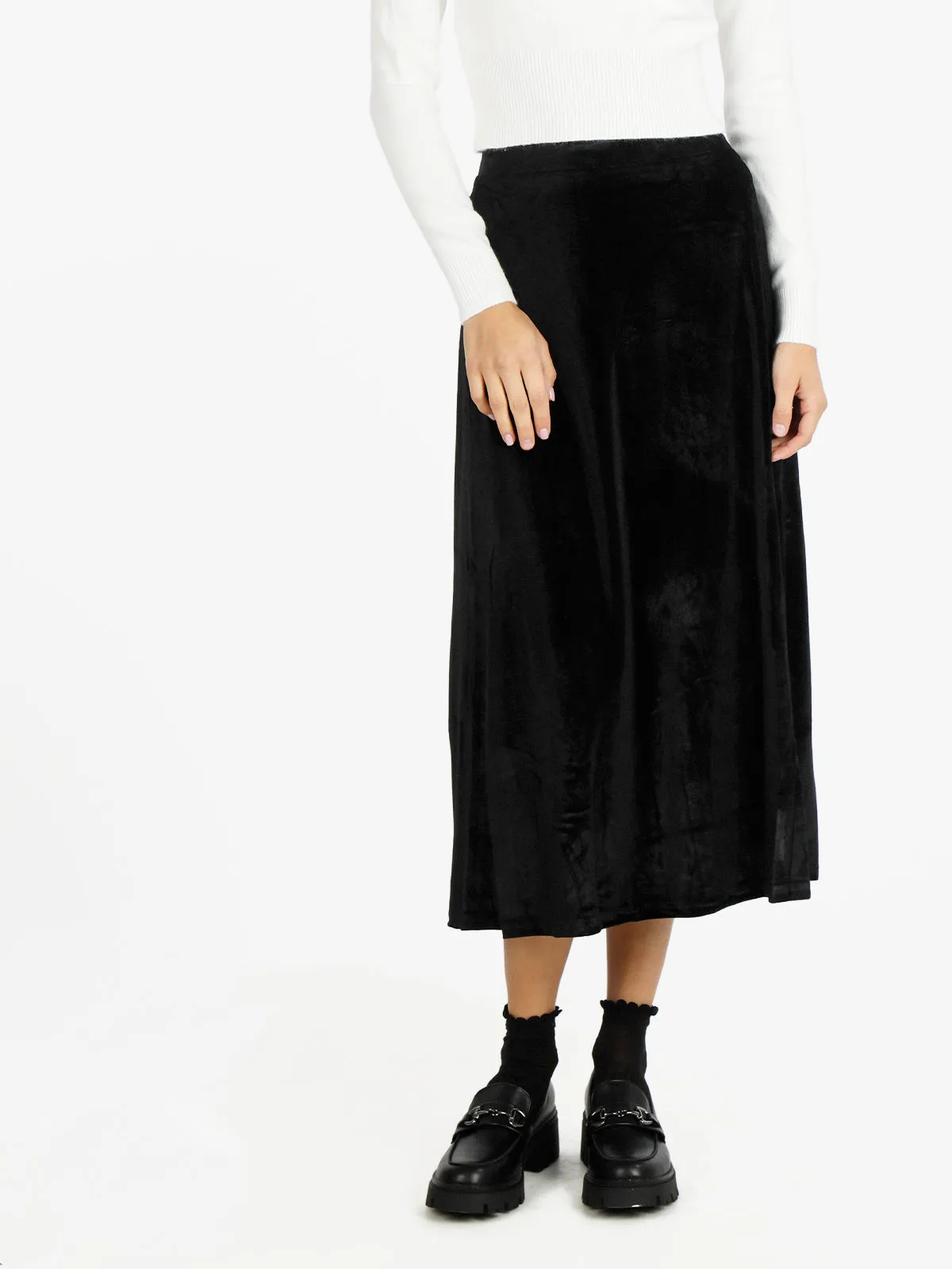 Sweet Miss Jupe midi en velours