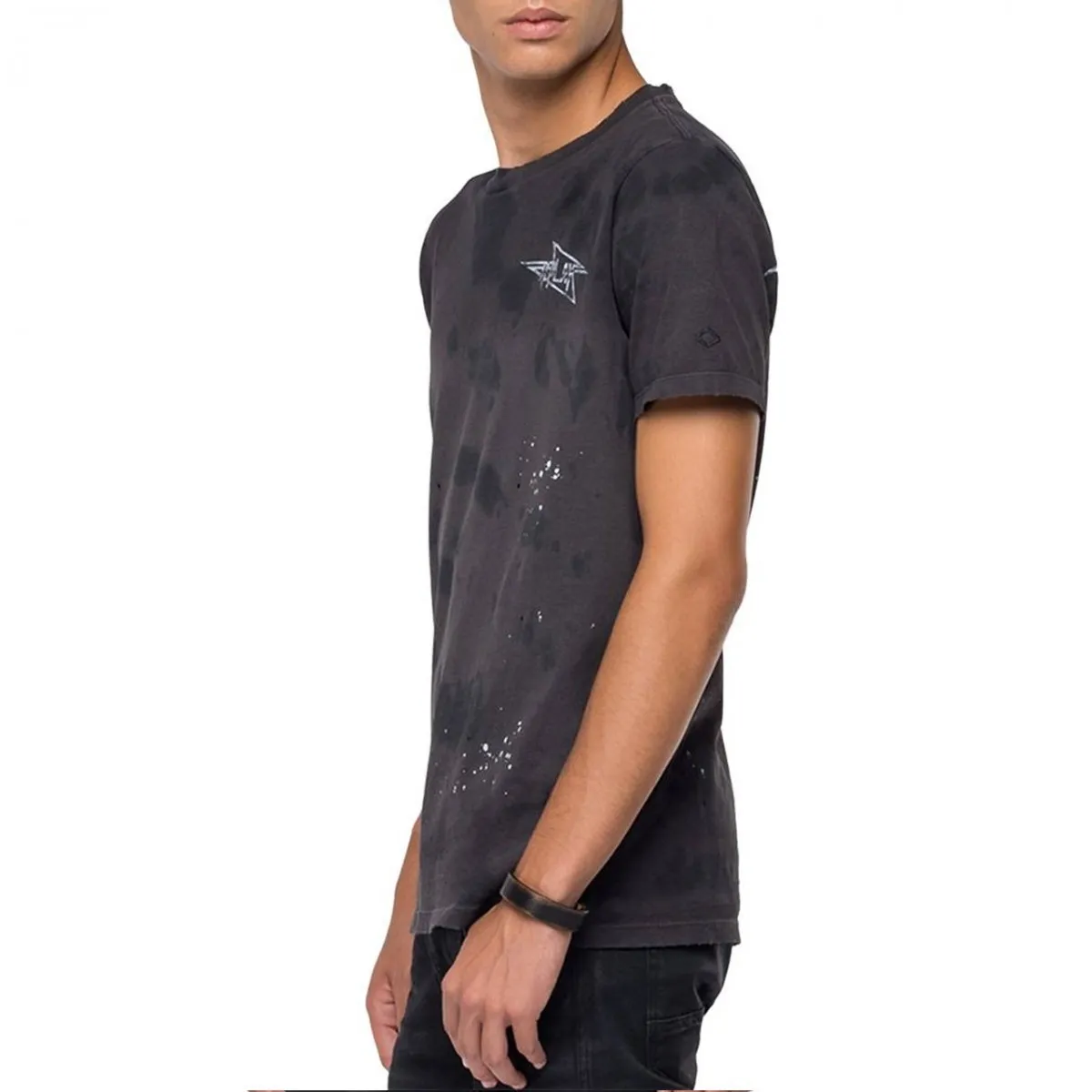 T-shirt Girocollo Degradé, Nero