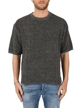 T-SHIRT GRIGIA IN MISTO LINO