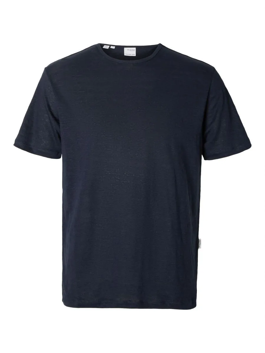 T-SHIRT Uomo SELECTED 16089504 BETH LINEN SS SKY CAPTAIN