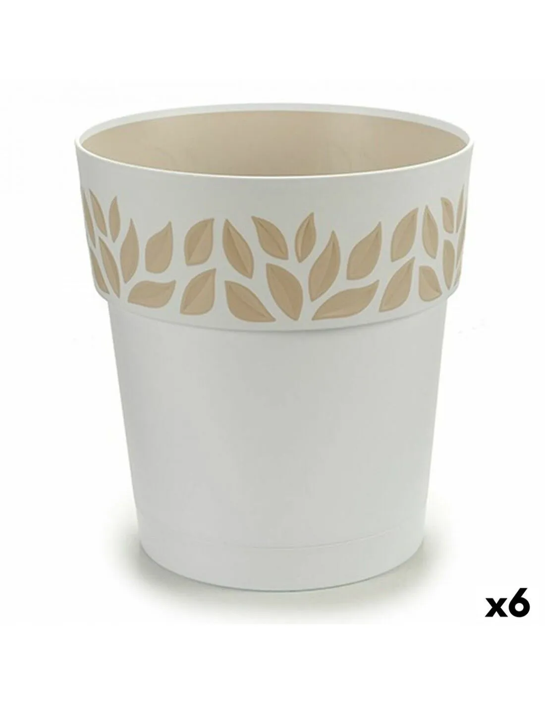 Vaso Autoirrigante Stefanplast Cloe Bianco Plastica 25 x 25 x 25 cm (6 Unità)